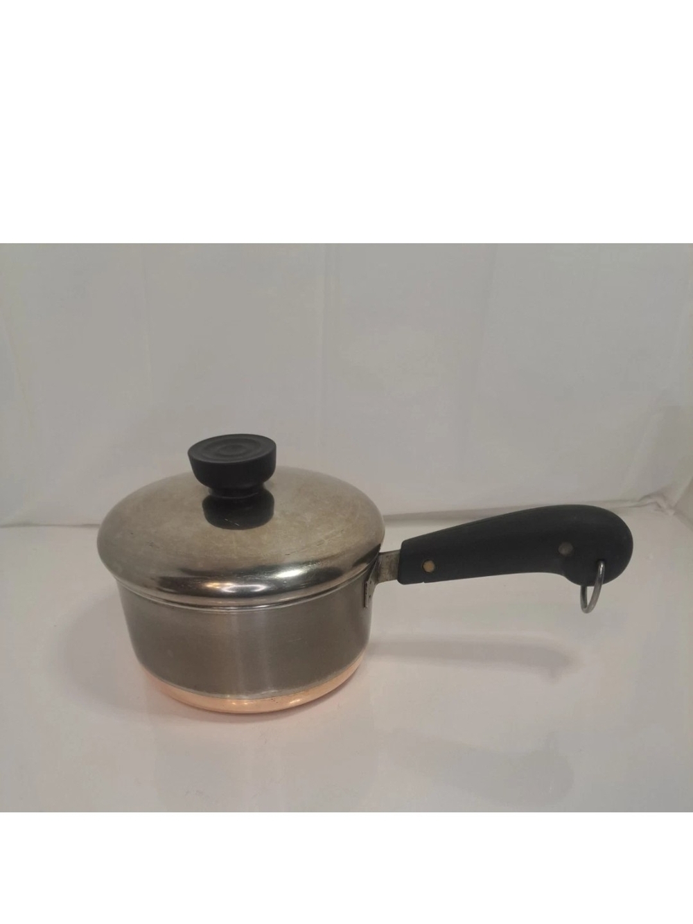 VINTAGE Revere Ware 1.5 qt Copper Bottom Saucepan w/Lid Riverside CA